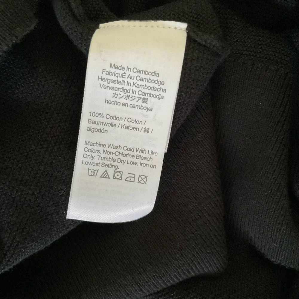 J. Crew Cotton Crewneck Sweater in Garter Stitch Black Size MT NWOT, Preppy - Picture 10 of 14